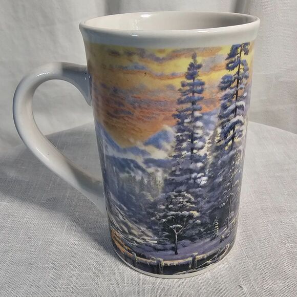 Thomas Kinkade 2008 "Christmas Retreat" Holiday Ceramic Coffee Mug - Picture 2 of 5